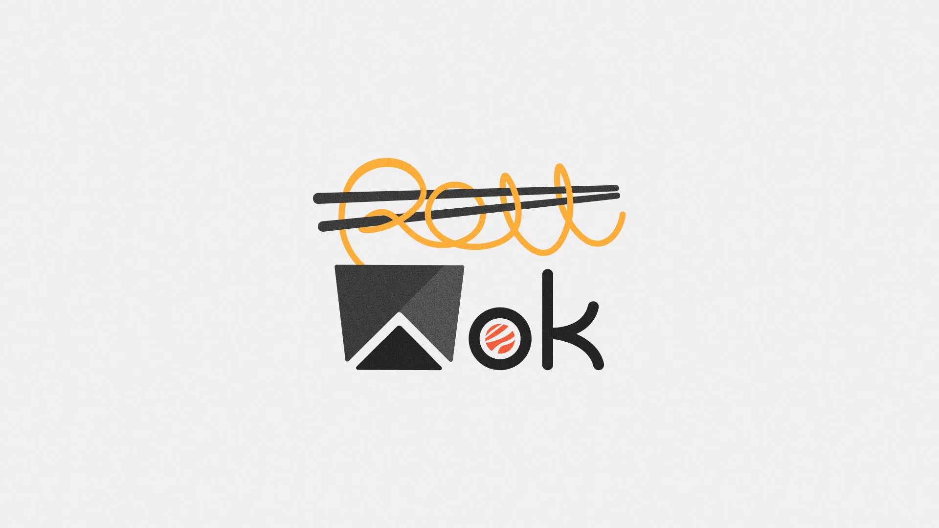Разработка логотипа суши-бара «Roll Wok Club» в Новокуйбышевске